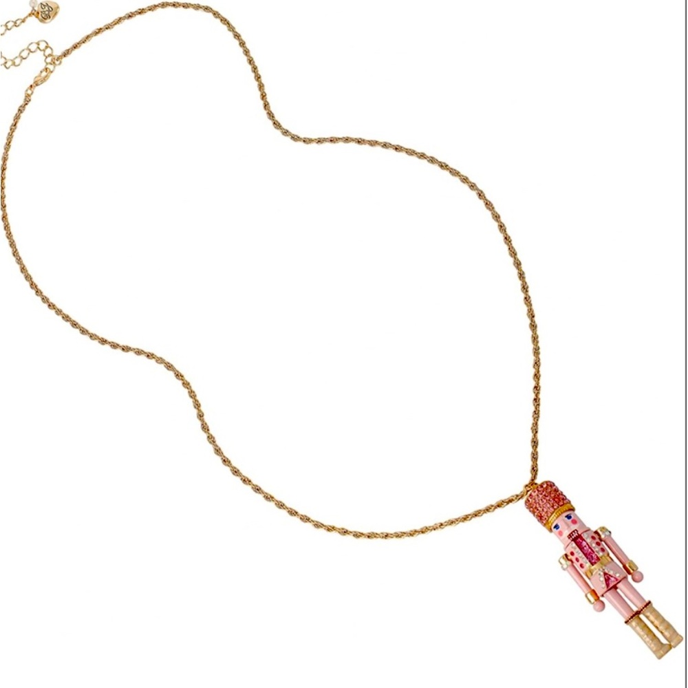 New Betsey Johnson Nutcracker Pendant Long Necklace - Picture 4 of 13